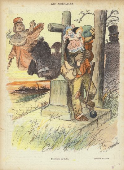 Los Miserables, ilustración para Le Rire de Adolphe Leon Willette