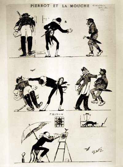 Pierrot y La Mouche de Adolphe Leon Willette