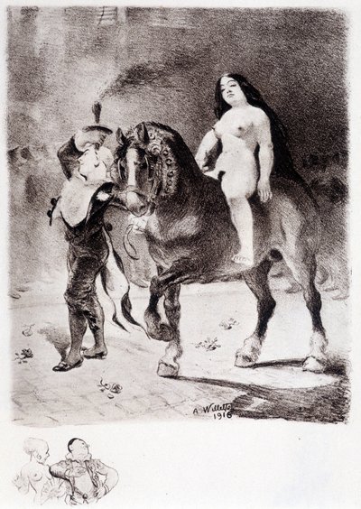 Orgullo - Dibujo por Willette de Adolphe Leon Willette