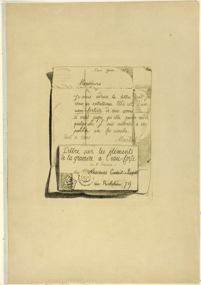 Carta sobre los elementos del grabado de Adolphe Martial Potemont