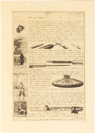 Carta sobre los Elementos del Grabado al Agua Fuerte, Página 1 de Adolphe Martial Potemont
