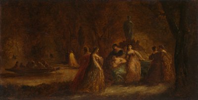 Una Fiesta en el Bosque, c. 1853-1857 o c. 1862 de Adolphe Joseph Thomas Monticelli