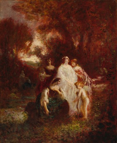 Figuras en el bosque de Adolphe Monticelli