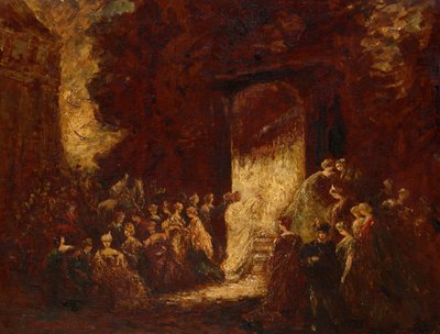 Fiesta de tarde, c. 1880 de Adolphe Monticelli