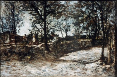 Paisaje. Fontainebleau, siglo XIX de Adolphe Joseph Thomas Monticelli