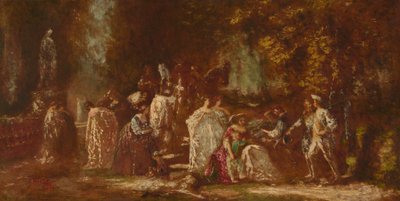 Regreso de la caza de Adolphe Monticelli