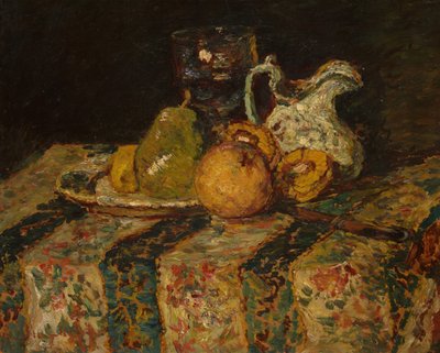 Naturaleza Muerta con Fruta y Jarra de Vino, 1874 de Adolphe Monticelli