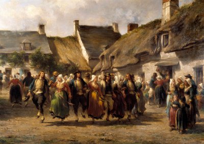 Una boda en Bretaña en 1863 de Adolphe Pierre Leleux