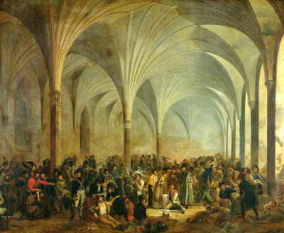 El Hospital Militar de los Franceses y Rusos en Marienburg en junio de 1807 de Adolphe Roehn