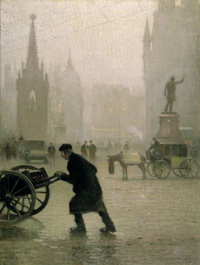 Albert Square, Manchester de Adolphe Valette