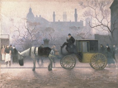 Old Cab en All Saints, Manchester de Adolphe Valette
