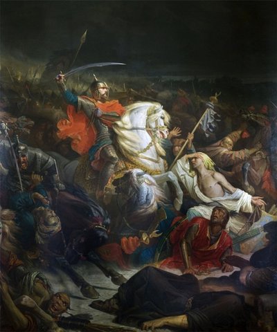 La batalla de Kulikovo (1849) de Adolphe Yvon