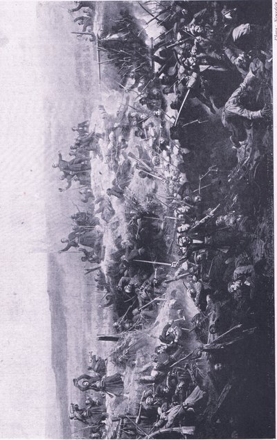 La toma del Malakoff por los franceses, ilustración de British Battles on Land and Sea, 1915 de Adolphe Yvon
