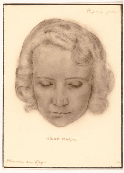 Reproducción fotográfica de un retrato de Hilde Maria por Han van der Kop de Adriaan Bijl (attributed to)