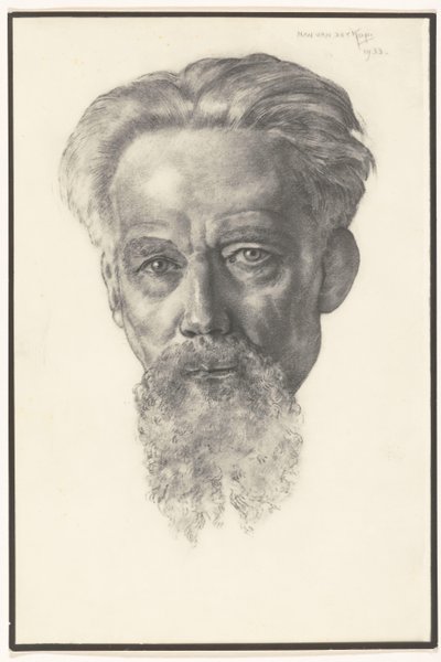 Reproducción fotográfica de un retrato de un hombre por Han van der Kop de Adriaan Bijl
