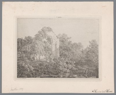 Vista de las ruinas del castillo de De Haar de Adriaan Jacob Willem van Dielen