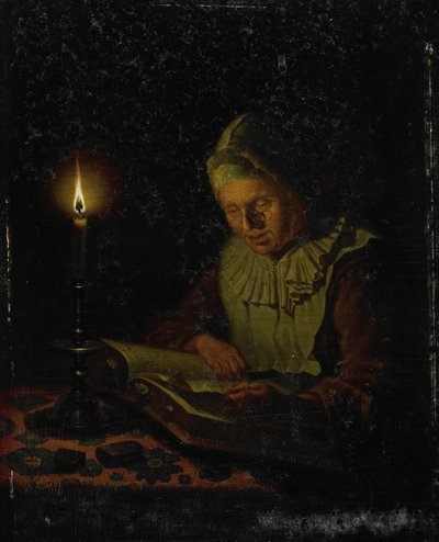 Anciana leyendo de Adriaan Meulemans