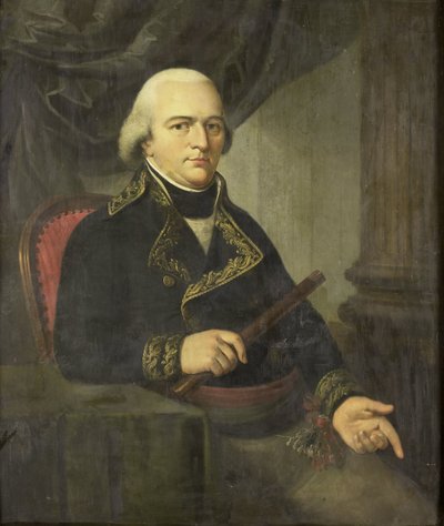 Retrato de Pieter Gerardus van Overstraten, Gobernador General de las Indias Orientales Holandesas de Adriaan de Lelie (attributed to)