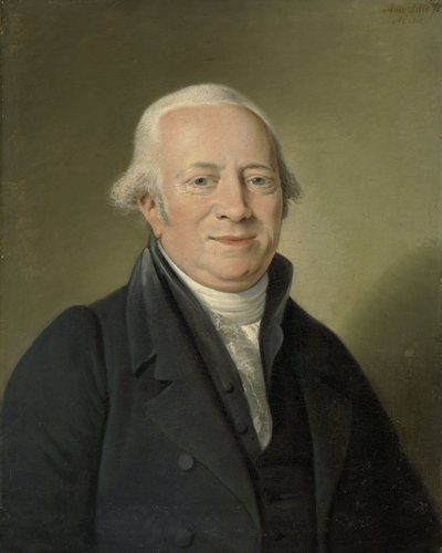 Cornelis Sebille Roos (1754-1820), marchante de arte de Ámsterdam y guardián de la Galería Nacional Konst en Huis ten Bosch, La Haya de Adriaan de Lelie