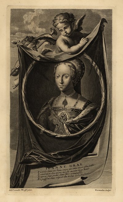 Lady Jane Grey (1537-1554) (grabado) de Adriaan van der (after) Werff