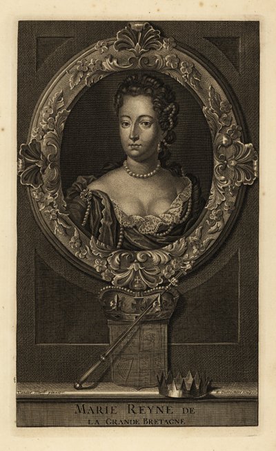 Reina Mary II de Gran Bretaña de Adriaan van der (after) Werff