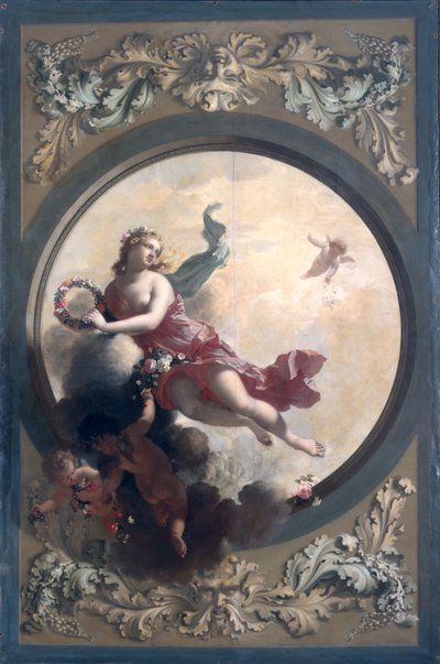 Flora con putti esparciendo flores, 1696 de Adriaan van der Werff