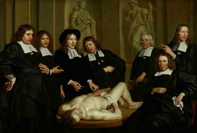 La Lección de Anatomía del Dr. Frederik Ruysch, 1670 de Adriaen Backer