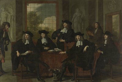 Los superintendentes del Collegium Medicum de Ámsterdam, 1683 de Adriaen Backer