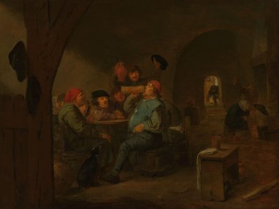 Pelea en una taberna de Adriaen Brouwer (manner of)