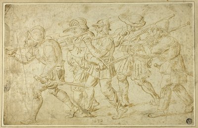 Soldados de infantería de Adriaen Brouwer