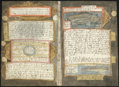 Visboeck de Adriaen Coenen - KB 78 E 54 - folios 370v (izquierda) y 371r (derecha) de Adriaen Coenen