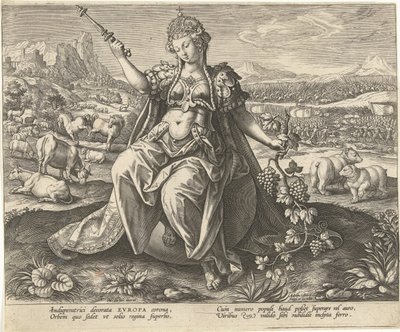 Europa Los cuatro continentes (título de la serie) de Adriaen Collaert