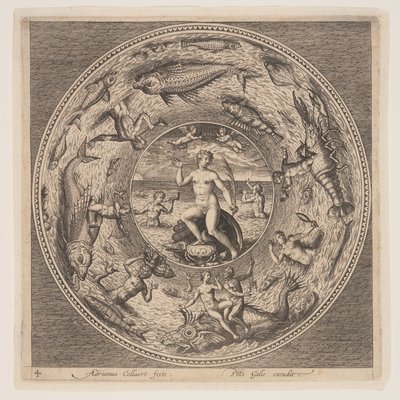 Galathea, de un conjunto de diseños para platos (Fonds de Coupe) de Adriaen Collaert