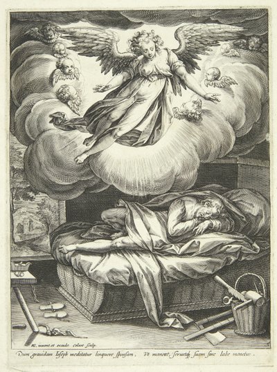 La anunciación a José de Adriaen Collaert