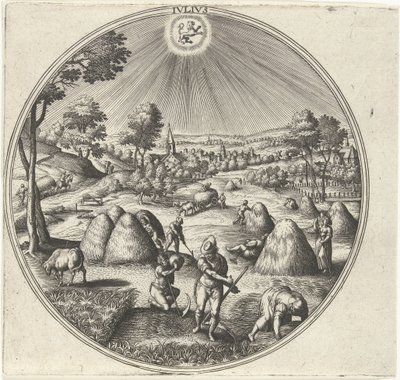Julio Ivlivs (título en objeto) Los doce meses (título de la serie) de Adriaen Collaert