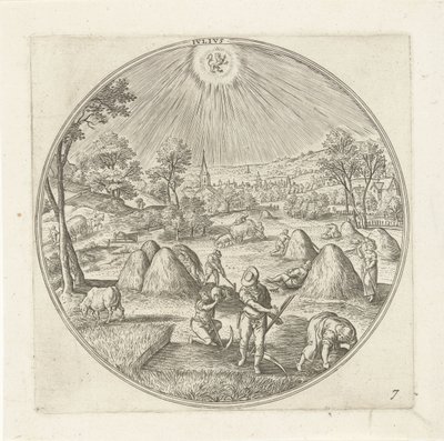 Julio Ivlivs (título en objeto) Los doce meses (título de la serie) de Adriaen Collaert
