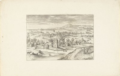 Paisaje con una masía Paisajes alrededor de Amberes (título de la serie) de Adriaen Collaert