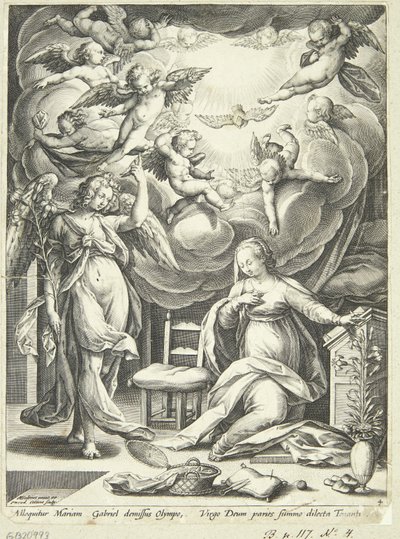 La Anunciación de Adriaen Collaert