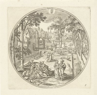 Mayo Maivs (título sobre el objeto) Los doce meses (título de la serie) de Adriaen Collaert