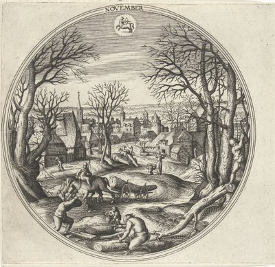Noviembre Los doce meses (título de la serie) de Adriaen Collaert