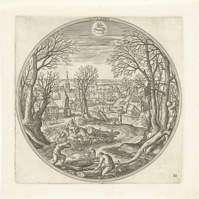 Noviembre Los doce meses (título de la serie) de Adriaen Collaert