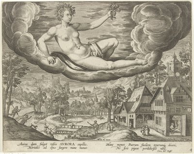 Mañana Los cuatro momentos del día (título de la serie) de Adriaen Collaert