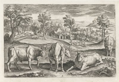 ganado Animales de cuatro patas (título de la serie) Animalivm Qvaddrvpedvm (título de la serie) de Adriaen Collaert