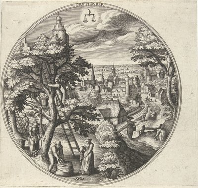 Septiembre Los doce meses (título de la serie) de Adriaen Collaert
