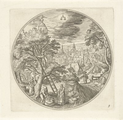 Septiembre Los doce meses (título de la serie) de Adriaen Collaert