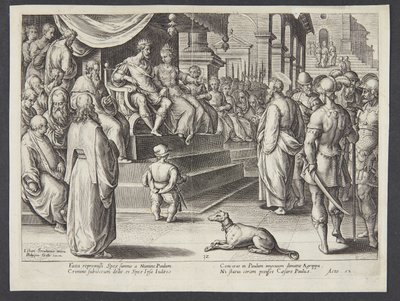 San Pablo ante Festo y Agripa de Adriaen Collaert