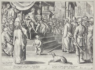 San Pablo ante Festo y Agripa de Adriaen Collaert
