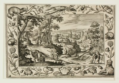 El envío de los Apóstoles, de Paisajes con escenas del Antiguo y Nuevo Testamento y escenas de caza de Adriaen Collaert