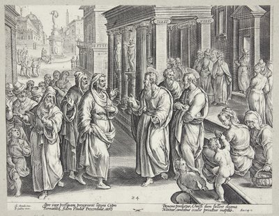 La ceguera de Elymas de Adriaen Collaert