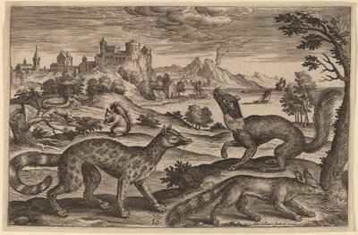 Comadrejas y ardillas de Adriaen Collaert